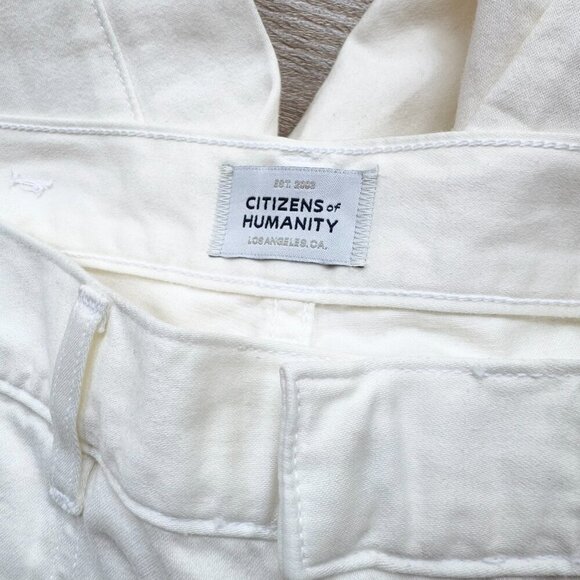 New Citizens of Humanity Marcelle Low Slung Barrel Cargo Pants Pashmina White 29 - Picture 8 of 13